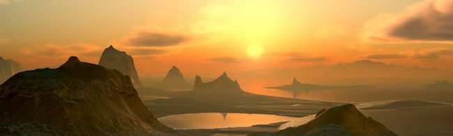 Fitness-Ernährung: Bergsilhouette bei Sonnenuntergang, inspiriert von gesunder Ernährung und Ausdauer.