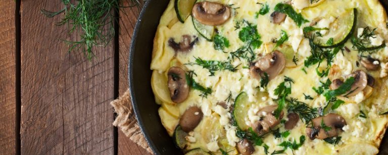 Pilz-Zucchini-Frittata: Proteinreiche Mahlzeit für Fitnessfans