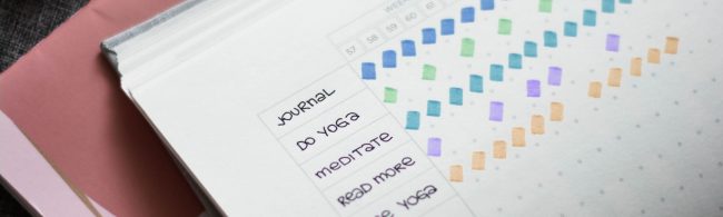 Tracke deine Fitnessziele mit einem Gewohnheitstracker im Journal.